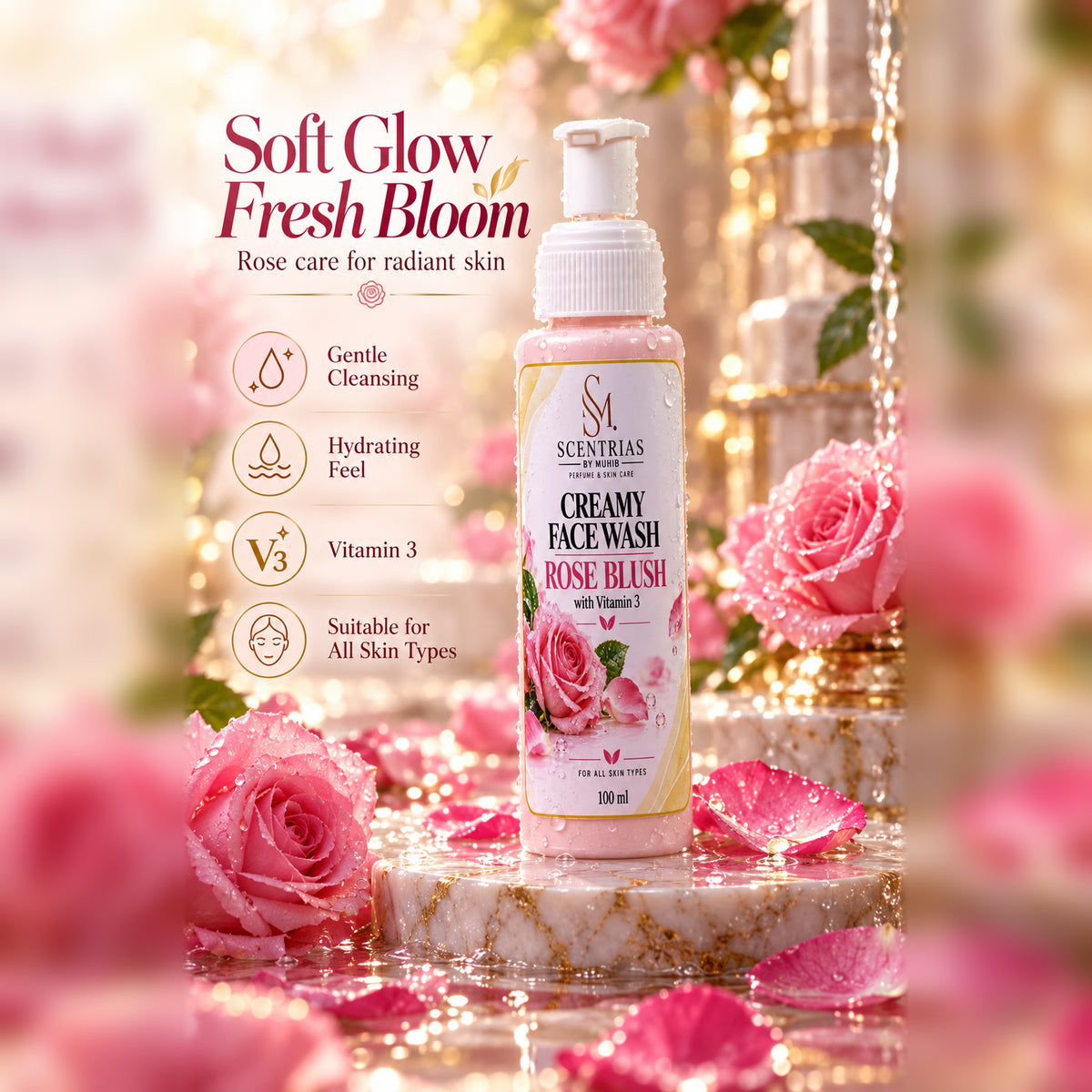 ROSE BLUSH CREAMY FACE WASH